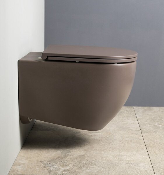 Isvea Isvea, INFINITY fali WC-csésze, perem nélküli, 36,5x53cm, bézs, 10NF02005-2H