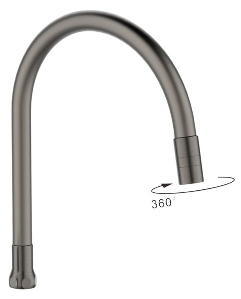 Invena Invena, flexibilis, 2 funkciós kifolyó mosogató csaptelephez, grafit, INV-SC-B1-338-L