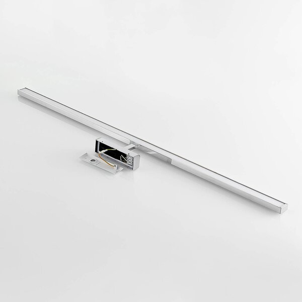 Lindby LED tükörvilágítás Jukka, 120 cm, króm, fém, IP44, Króm / ezüst, Fürdőszoba, Alumínium, Modern