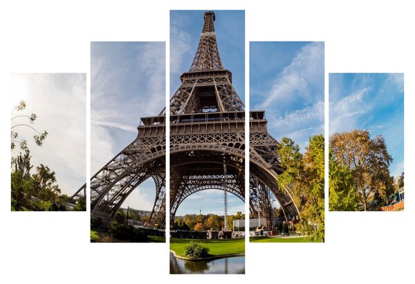 Kép - Eiffel-torony színes (150x105 cm)