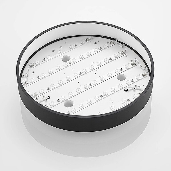 Arcchio LED mennyezeti lámpa Vanida, fekete, Ø 40 cm, fel/le, dimmelhető, Fekete, Konyha, Alumínium, Modern