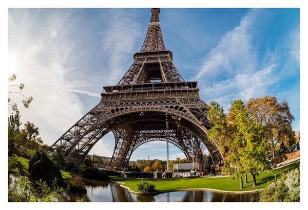Kép - Eiffel-torony színes (90x60 cm)