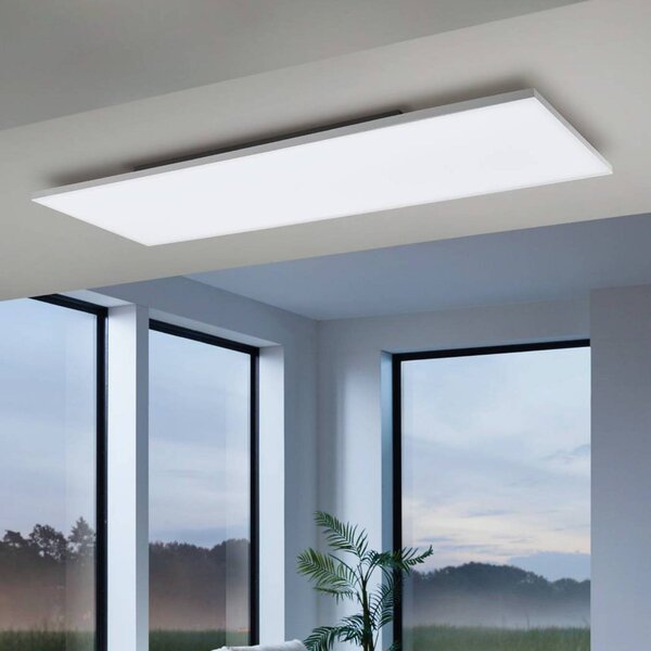 EGLO connect Turcona-Z LED-es mennyezeti lámpa 120x30cm, dimmelhető, Fehér / opál, Nappali / Étkező, Műanyag