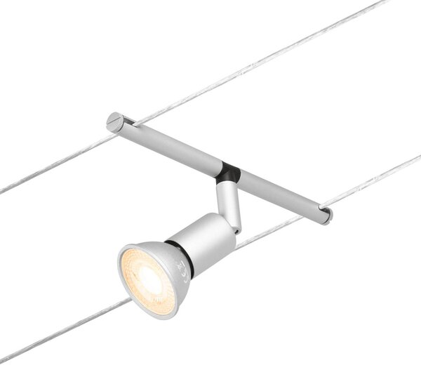 Paulmann Wire Salt kötélrendszer, 5-ágú 5 m króm, Alu / szürke / cink, Folyosó, fém, Modern