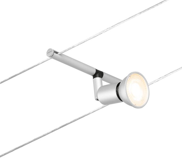 Paulmann Wire Salt kötélrendszer, 5-ágú 5 m króm, Alu / szürke / cink, Folyosó, fém, Modern