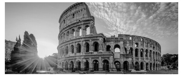 Kép - Colosseum Rómában, fekete-fehér (120x50 cm)