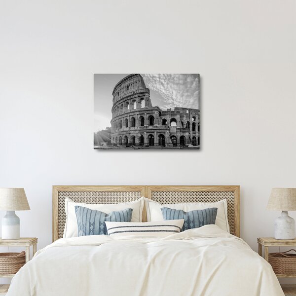 Kép - Colosseum Rómában, fekete-fehér (70x50 cm)