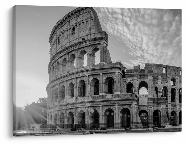 Kép - Colosseum Rómában, fekete-fehér (70x50 cm)