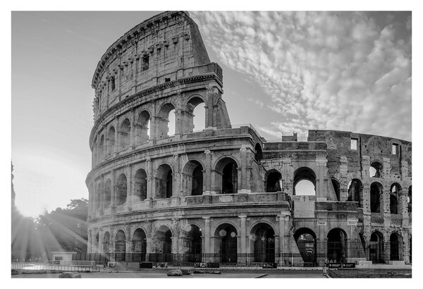 Kép - Colosseum Rómában, fekete-fehér (90x60 cm)