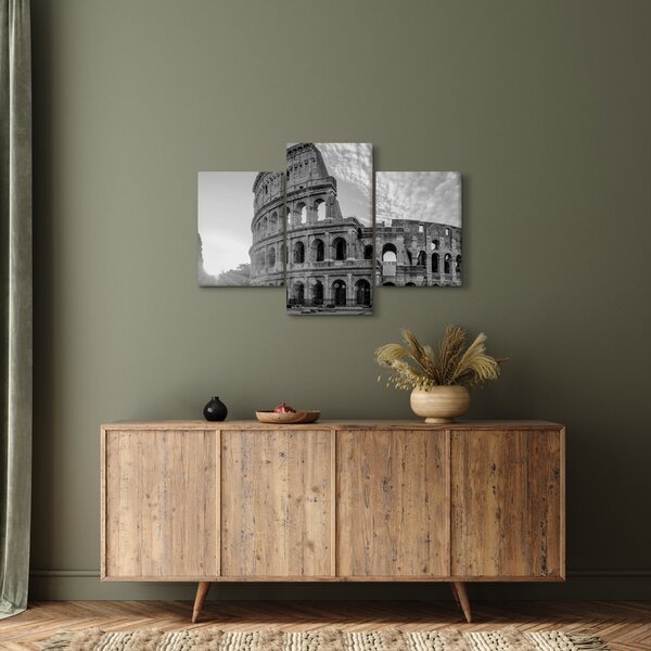 Kép - Colosseum Rómában, fekete-fehér (90x60 cm)