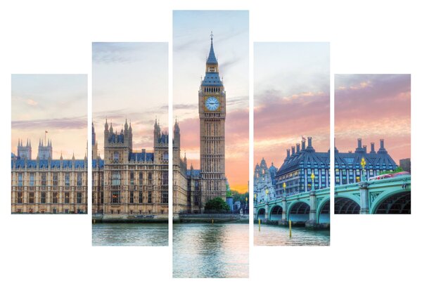 Kép - London pasztell színekben (150x105 cm)