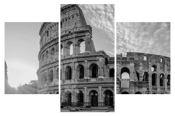 Kép - Colosseum Rómában, fekete-fehér (90x60 cm)