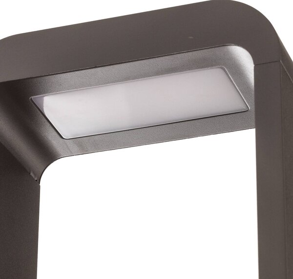 Lindby Emima LED-es útvilágítás, 60 cm, antracit, alumínium, Fekete, Alumínium, Modern