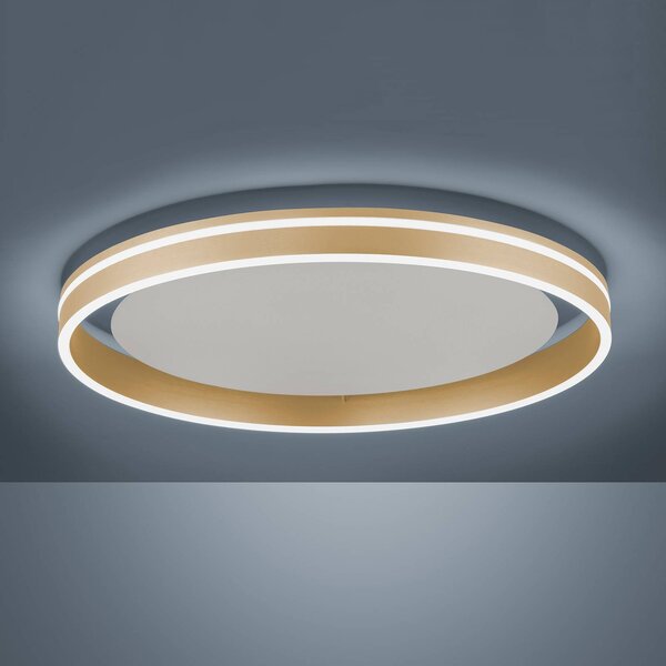 Q-Smart-Home Paul Neuhaus Q-VITO LED mennyezeti lámpa, Ø 60cm, dimmelhető, Sárgaréz / arany, Nappali / Étkező, fém, Modern