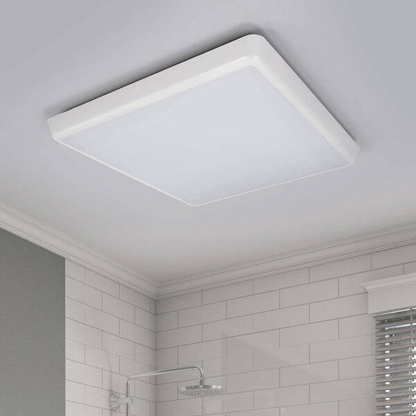 Arcchio LED mennyezeti lámpa Augustin, 40 x cm, fehér, IP54, Fehér / opál, Fürdőszoba, Műanyag, Modern