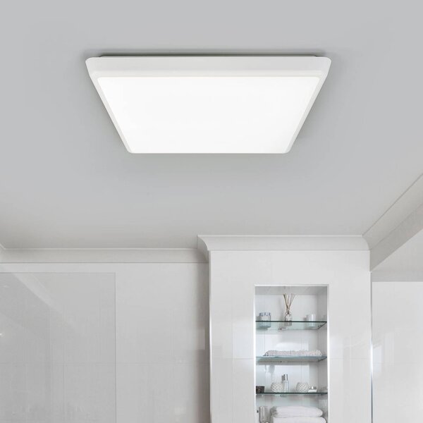 Arcchio LED mennyezeti lámpa Augustin, 40 x cm, fehér, IP54, Fehér / opál, Fürdőszoba, Műanyag, Modern