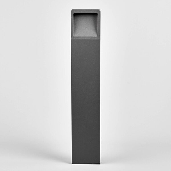 Lucande LED ösvény világítás Leya, 65 cm, antracit, fém, IP54, Fekete, Alumínium, Modern