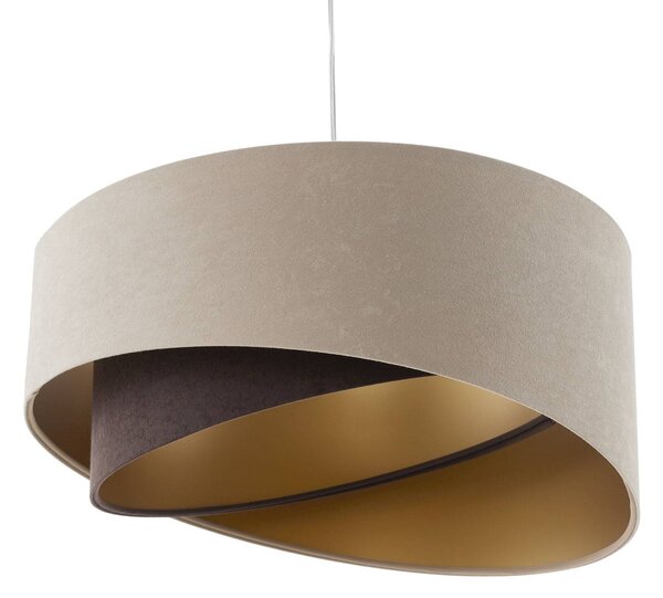 Maco Design Arianna függőlámpa réteges megjelenésű, 2 színű, dimmelhető, Krém / borostyánsárga, Nappali / Étkező, Textil / szövet / selyem, Fiatalos életstílus