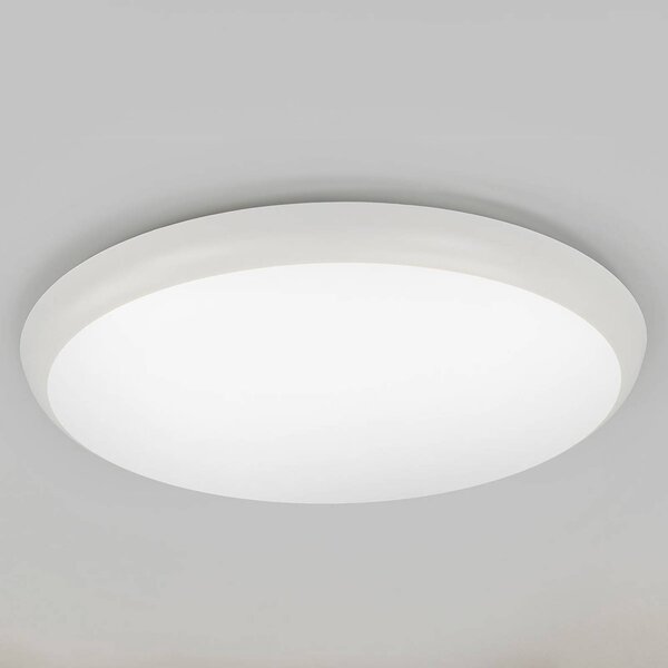 Arcchio LED mennyezeti lámpa Augustin, Ø 40 cm, 4.000 K, IP54, Fehér / opál, Fürdőszoba, Műanyag, Modern