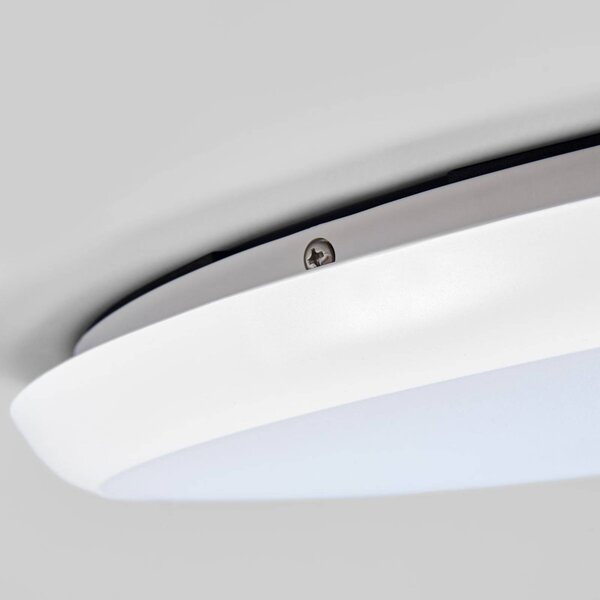 Arcchio LED mennyezeti lámpa Augustin, Ø 40 cm, 4.000 K, IP54, Fehér / opál, Fürdőszoba, Műanyag, Modern