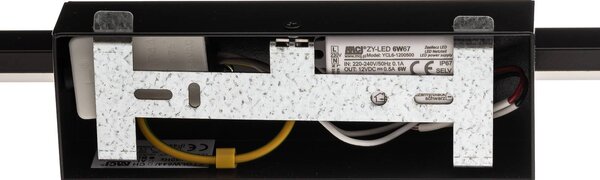 MCJ LED fali lámpa Miroir 60 cm fekete 4000K, Fekete, Fürdőszoba, Alumínium, Modern