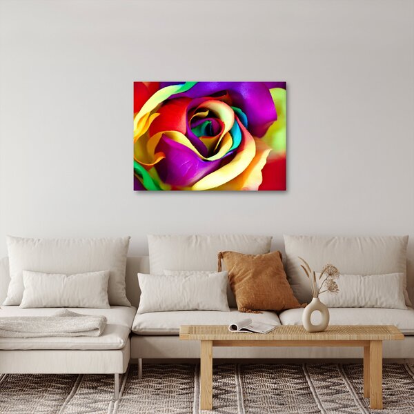 Kép - Színes rózsa (70x50 cm)