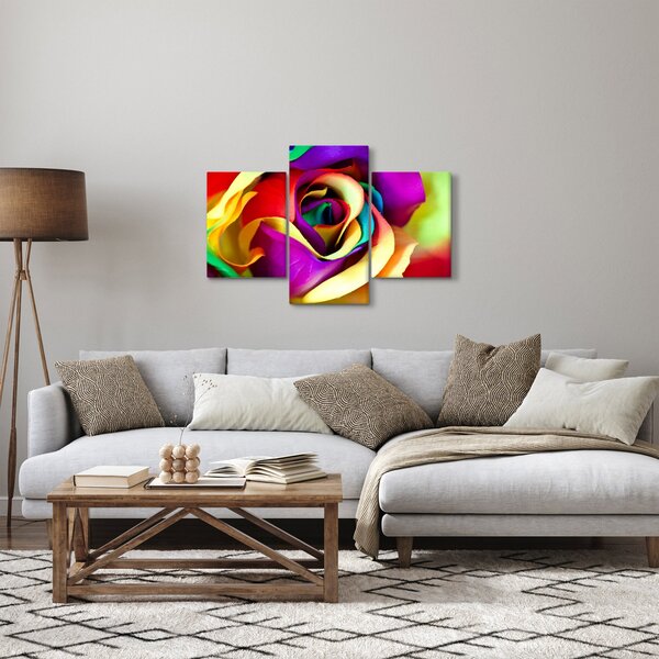 Kép - Színes rózsa (90x60 cm)
