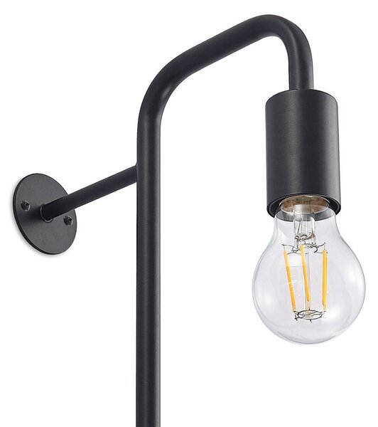 Lindby fali lámpa Hanjo, magasság 50 cm, fekete, fém, dimmelhető, Fekete, Nappali / Étkező, fém, Modern