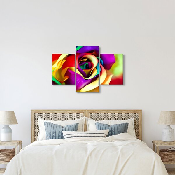 Kép - Színes rózsa (90x60 cm)