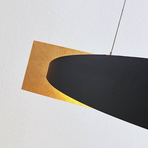 Lucande LED-es függőlámpa Marija, 101 cm, fekete, fényerőszabályzóval, dimmelhető, Fekete, Nappali / Étkező, fém, Modern