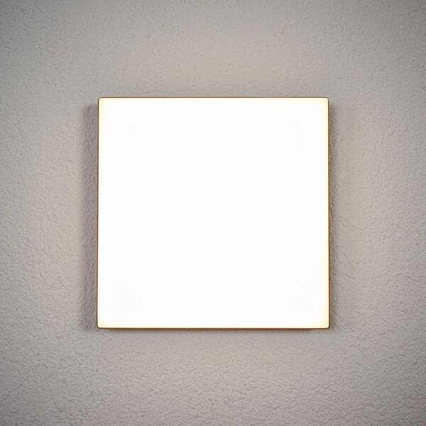 Lucande LED mennyezeti lámpa Henni, IP65, szenzoros, 30x30 cm, antracit, Alu / szürke / cink, Modern