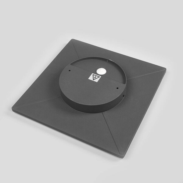 Lucande LED mennyezeti lámpa Henni, IP65, szenzoros, 30x30 cm, antracit, Alu / szürke / cink, Modern