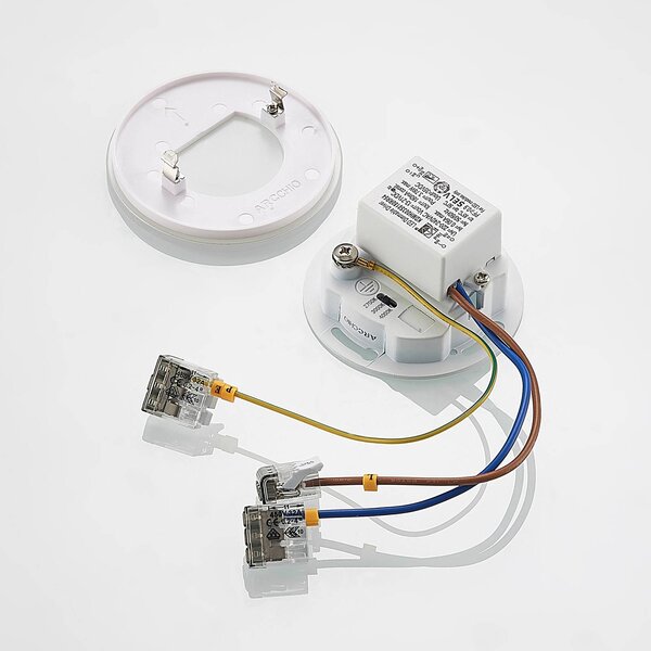 Arcchio LED-es süllyesztett lámpa Vexi, Ø 7,8 cm, fehér, alumínium, CCT, dimmelhető, Fehér / opál, Nappali / Étkező, Alumínium, Modern