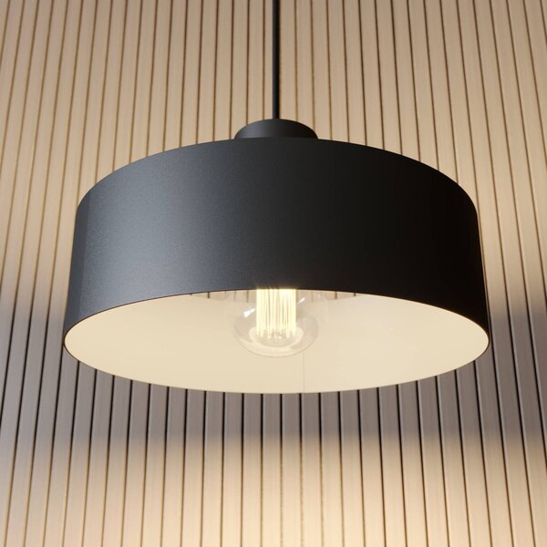 SIGMA Rif fém lógó világítás, fekete, Ø 25 cm, dimmelhető, Fekete, Nappali / Étkező, fém, Modern
