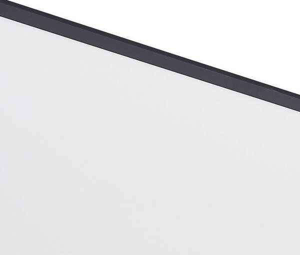 Lindby LED panel Nelios, 120 x 60 cm, 4000K, fekete, fém, Fekete, Konyha, Alumínium, Modern