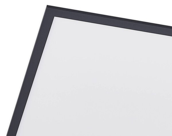Lindby LED panel Nelios, 120 x 60 cm, 4000K, fekete, fém, Fekete, Konyha, Alumínium, Modern