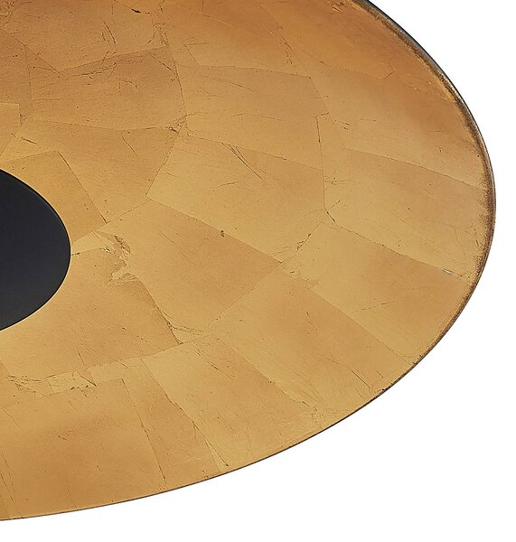 Lindby függőlámpa Narisara, Ø 80 cm, E27, fekete-arany, dimmelhető, Fekete, Nappali / Étkező, fém, Modern