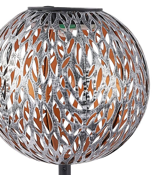Lindby Vilani LED napelemes lámpák 3 db-os, Alu / szürke / cink, fém, marokkói