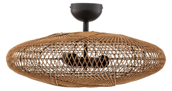 Trio Lighting Hedda mennyezeti lámpa szizálból és fémből, dimmelhető, Barna / rozsda, Nappali / Étkező, fém