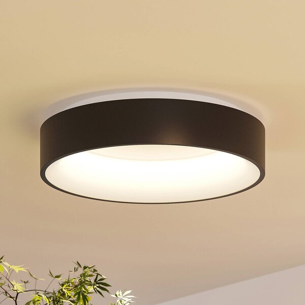 Arcchio LED mennyezeti lámpa Aleksi, Ø 45cm, fekete, fém, CCT, dimmelhető, Fekete, Konyha, fém, Modern