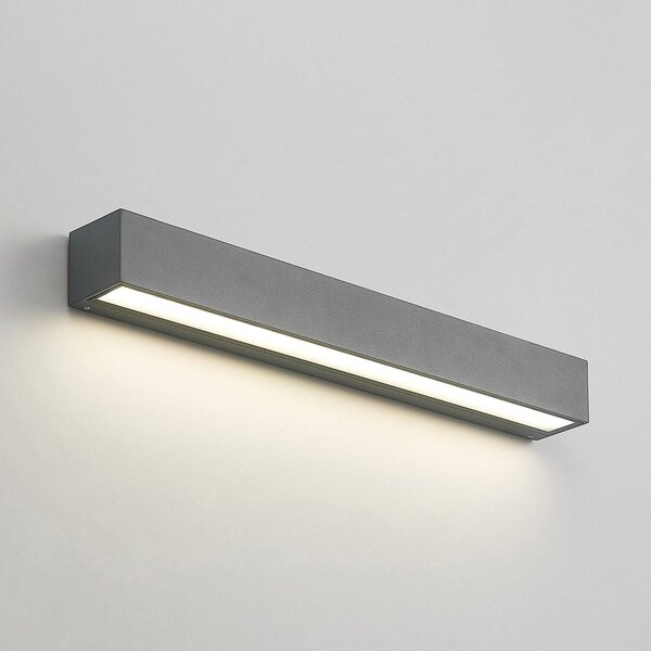 Arcchio Lengo LED fali világítás, 50 cm, 1 izzó, antracit, CCT, Fekete, Alumínium, Modern