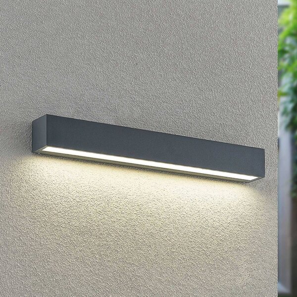 Arcchio Lengo LED fali világítás, 50 cm, 1 izzó, antracit, CCT, Fekete, Alumínium, Modern