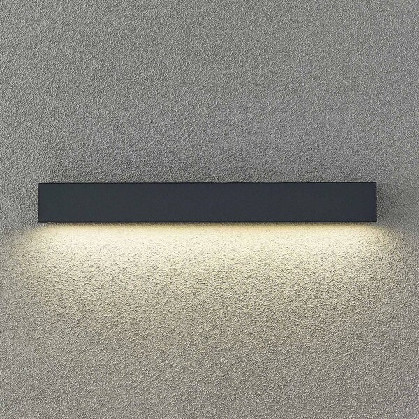 Arcchio Lengo LED fali világítás, 50 cm, 1 izzó, antracit, CCT, Fekete, Alumínium, Modern