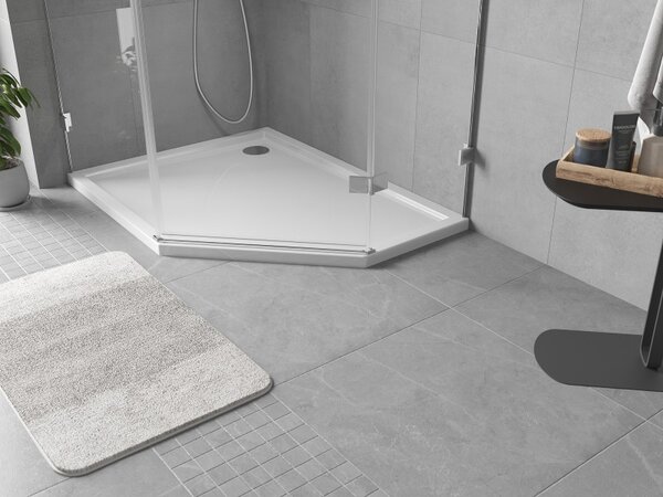Mexen Flow ötszögletű slim bal oldali zuhanytálca 100 x 80 cm, fehér fényes - 46P108010L