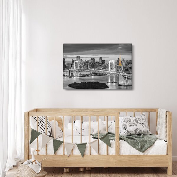 Kép - A nagyváros a sárga toronnyal (90x60 cm)