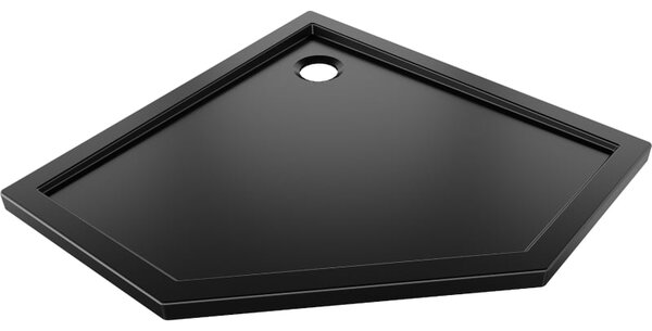 Mexen Flow ötszögletű slim zuhanytálca 80 x 80 cm, fekete matt - 46P708080