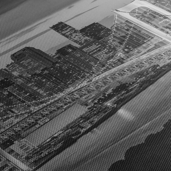Kép - Nagyváros piros toronnyal (120x50 cm)