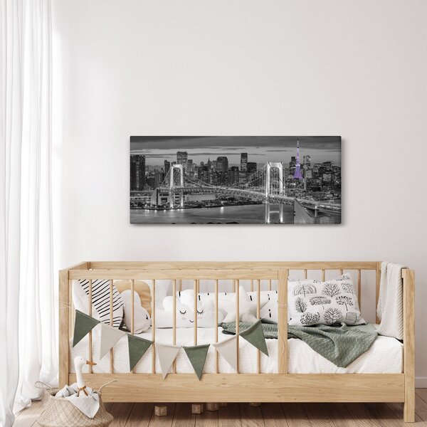 Kép - A nagyváros a lila toronnyal (120x50 cm)