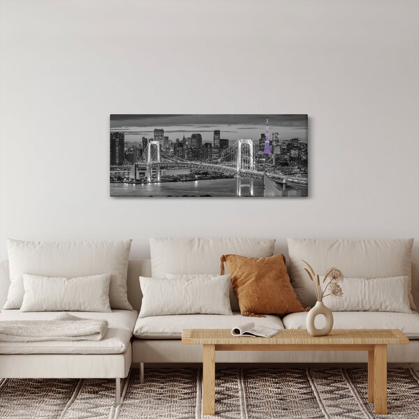 Kép - A nagyváros a lila toronnyal (120x50 cm)
