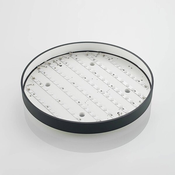 Arcchio LED mennyezeti lámpa Vanida, fekete, Ø 60 cm, fel/le, dimmelhető, Fekete, Konyha, Alumínium, Modern